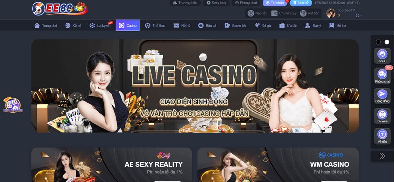 Sòng bài online có sức hút hấp dẫn với các bet thủ