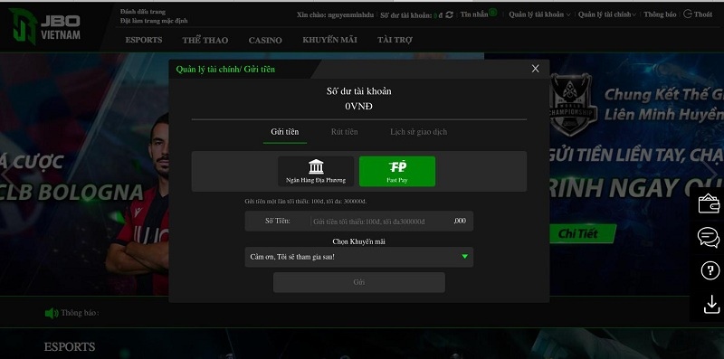 Rút tiền JBO Việt Nam về thẻ cào nhanh chóng chỉ với 3 bước