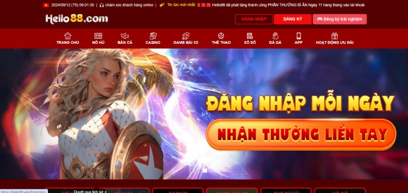 Sân chơi cá cược HELLO88 uy tín, an toàn